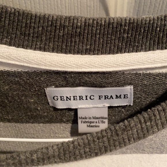 Gray and White Striped Crewneck Sweater - Picture 3 of 3